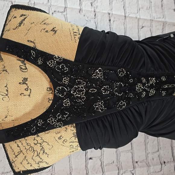 David Meister Cocktail Dress with Beading Size 6 NWT - Picture 3 of 15